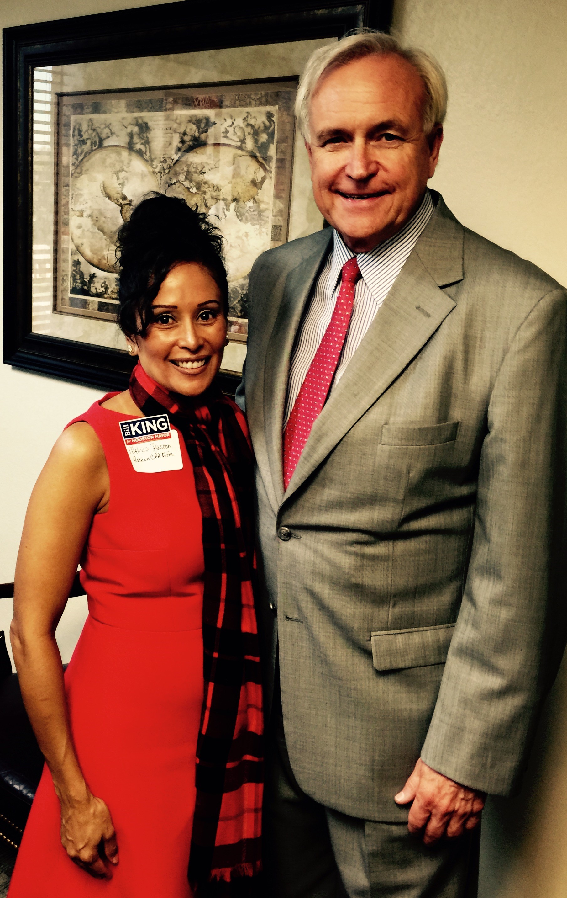 Melissa Rascon with Houston Mayoral Candidate Bill King